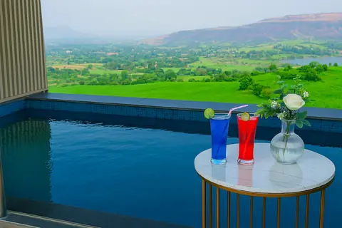 Floating breakfast by the pool